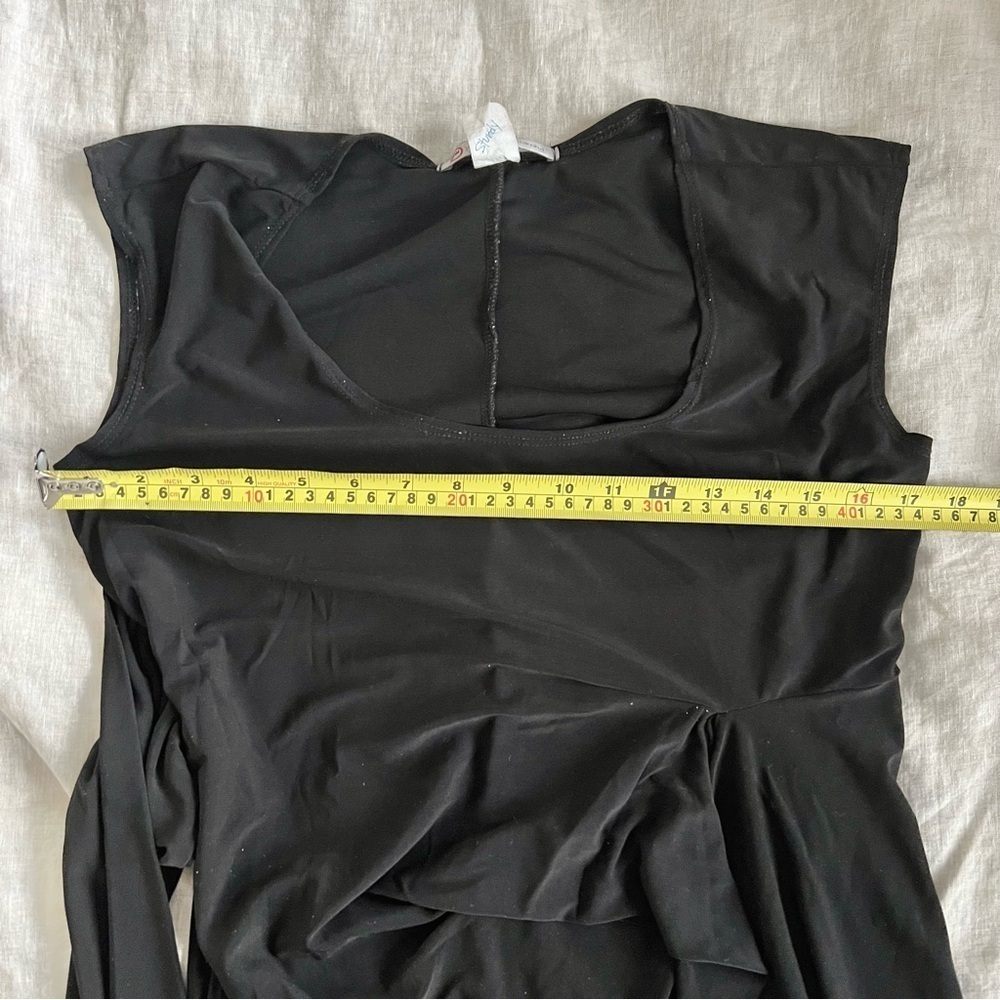 Japanese Weekend Maternity Black Wrap Tie Front Top Woman’s Small - Picture 7 of 9